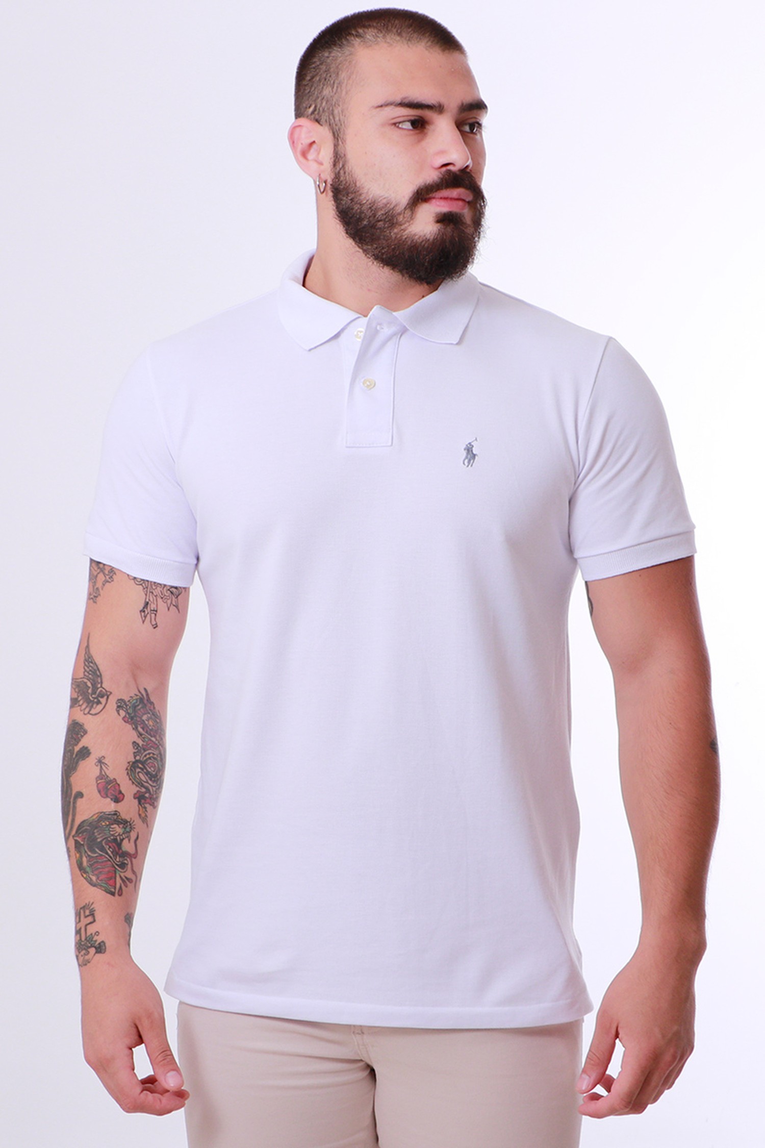 Polo Ralph Lauren Masculina Custom Slim Fit Piquet